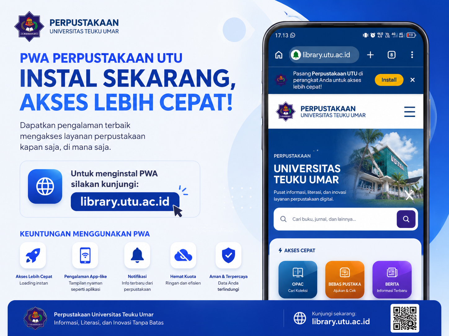 Perpustakaan Universitas Teuku Umar Kembangkan PWA Perpustakaan, Hadirkan Layanan Digital yang Lebih Cerdas dan Praktis